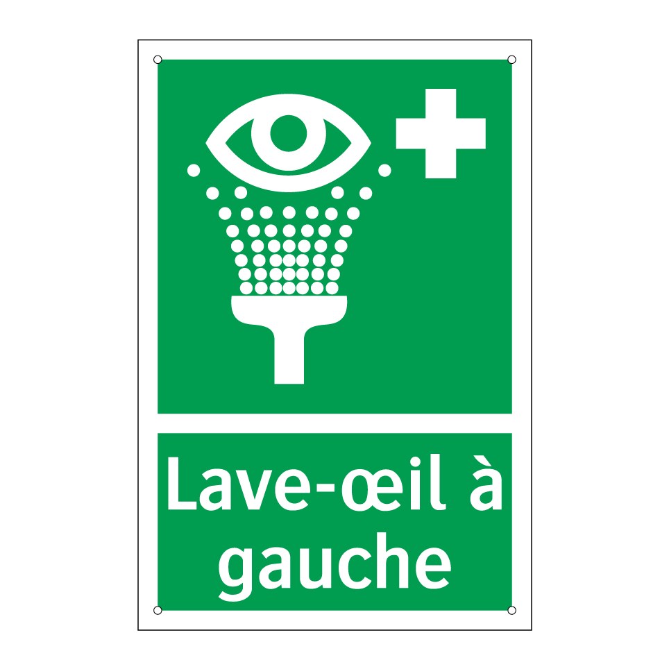 Lave-œil à gauche
