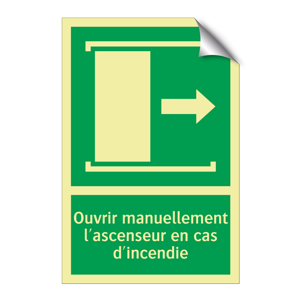 Ouvrir manuellement l'ascenseur en cas d'incendie