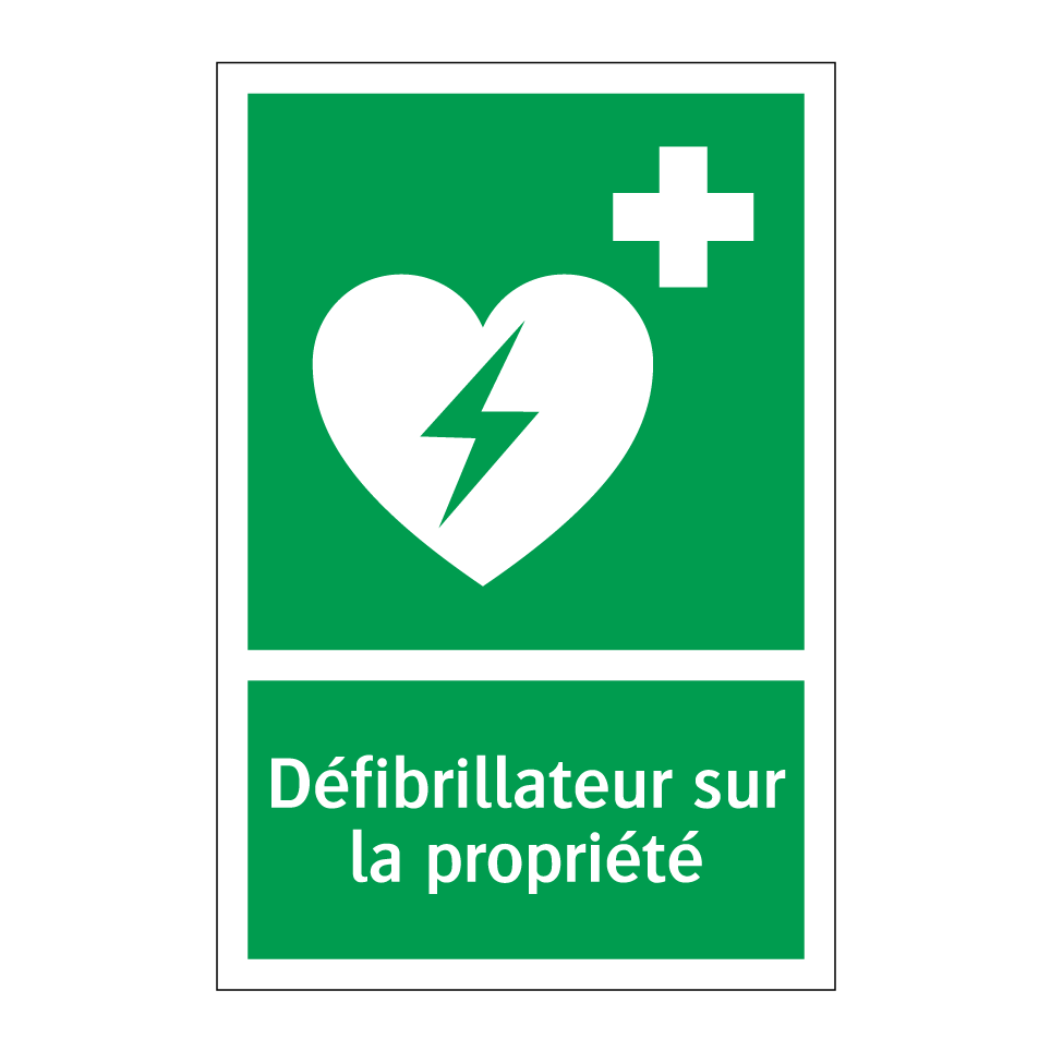 Défibrillateur sur la propriété
