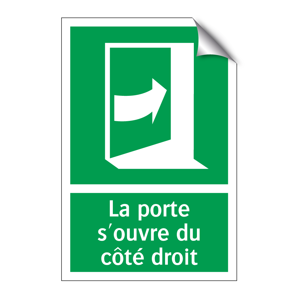 La porte s'ouvre du côté droit
