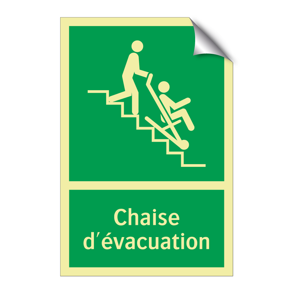 Chaise d'évacuation
