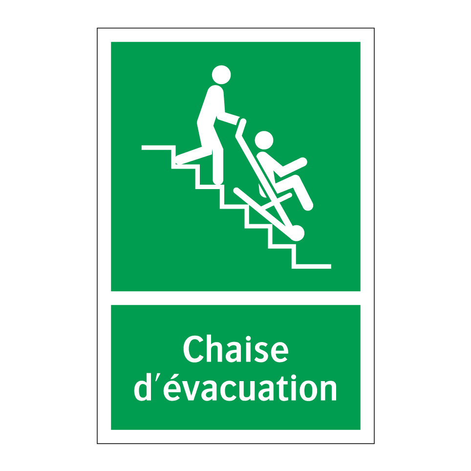 Chaise d'évacuation