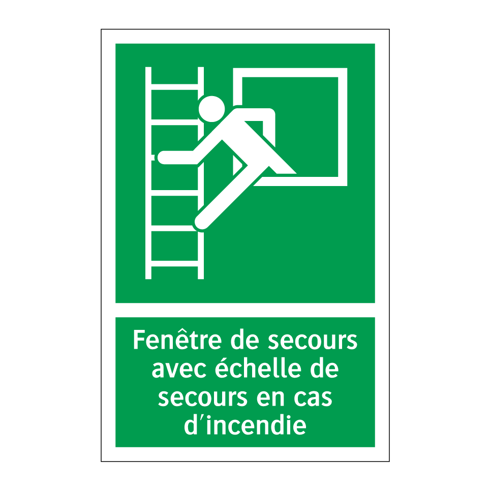 Fenêtre de secours avec échelle de secours en cas d'incendie