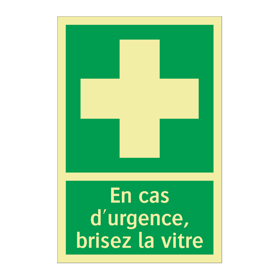 En cas d'urgence, brisez la vitre