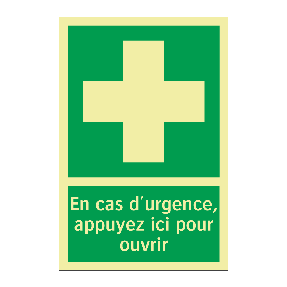 En cas d'urgence, appuyez ici pour ouvrir