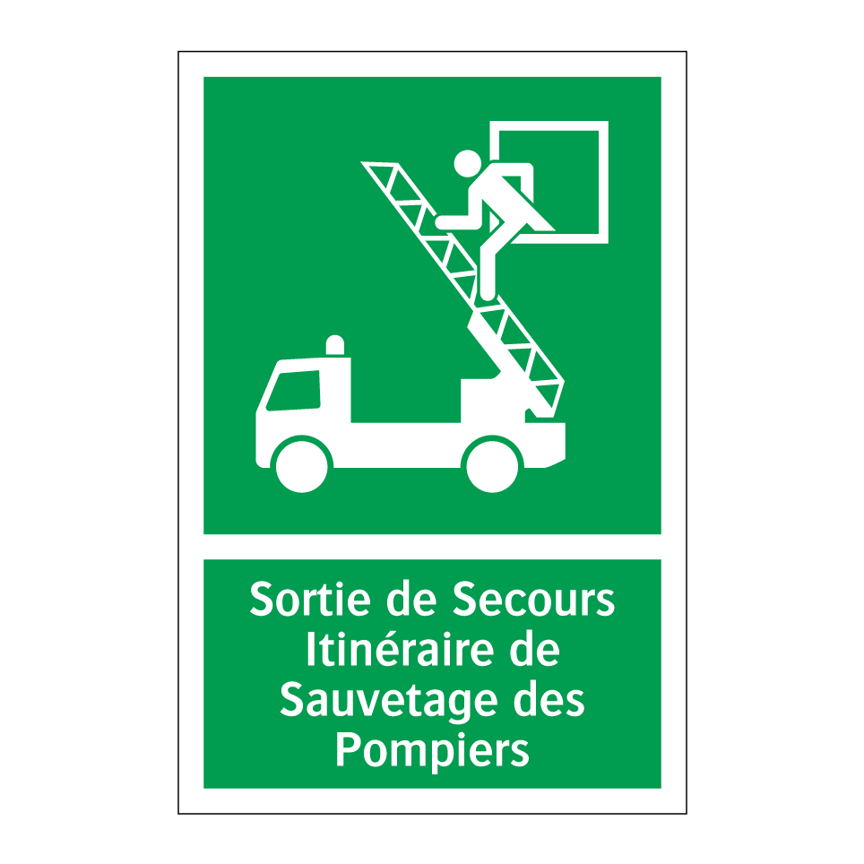 Sortie de Secours Itinéraire de Sauvetage des Pompiers