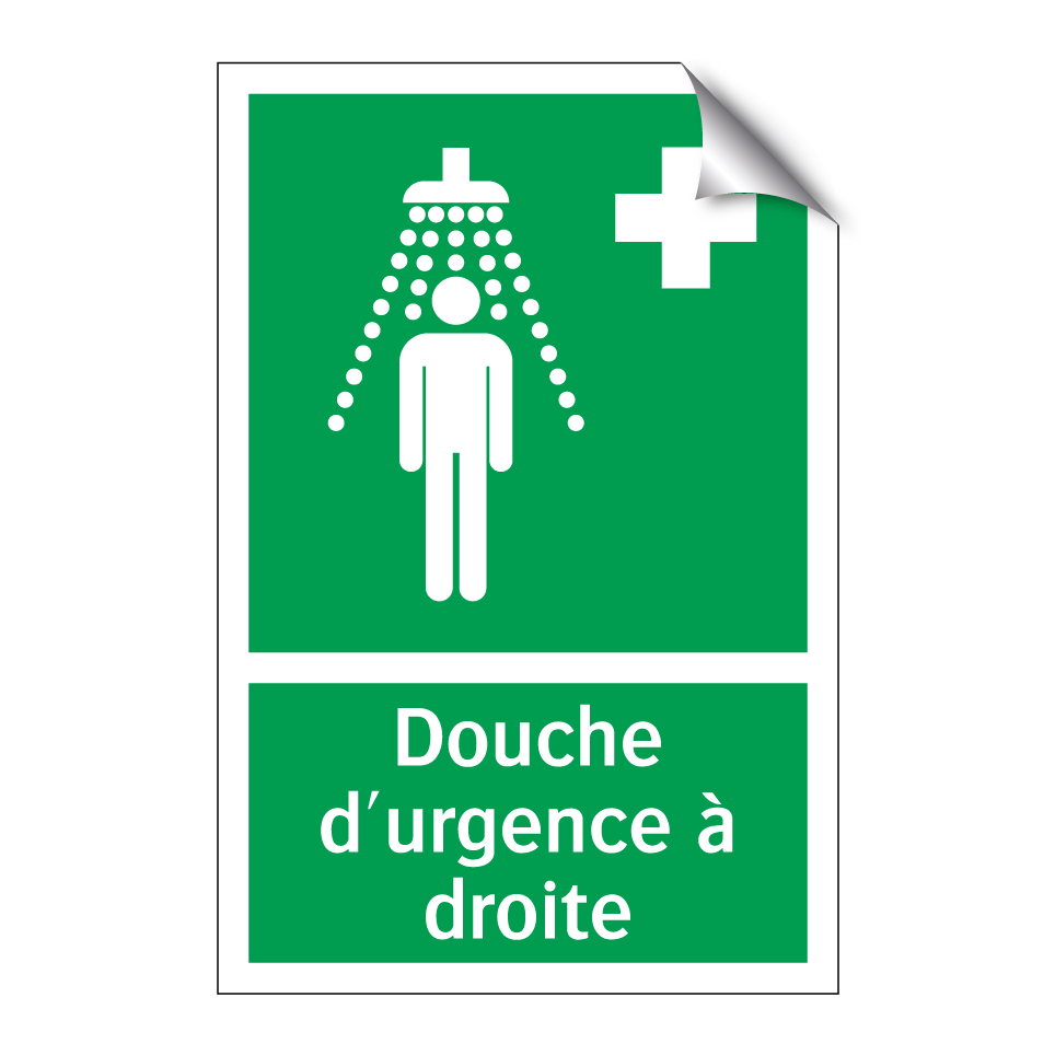Douche d'urgence à droite