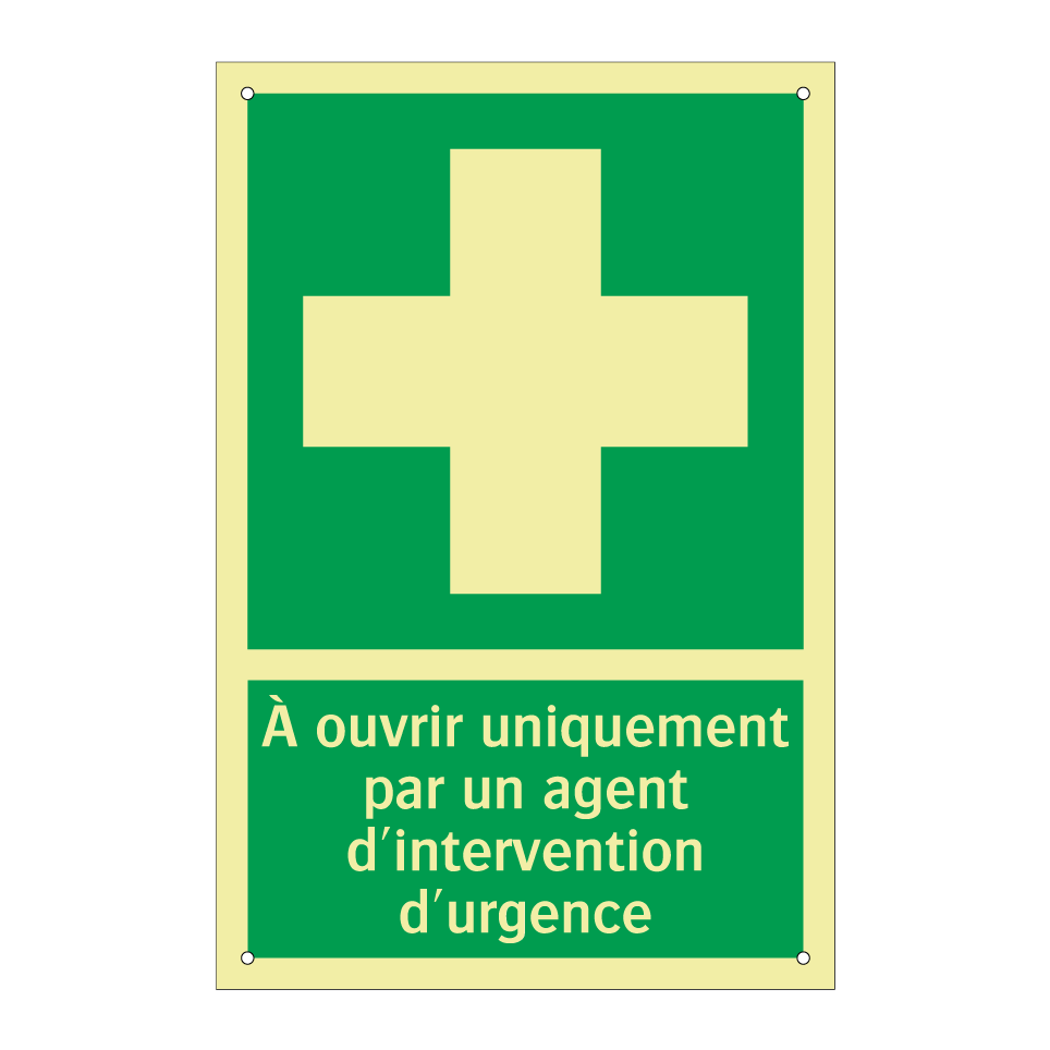 À ouvrir uniquement par un agent d'intervention d'urgence