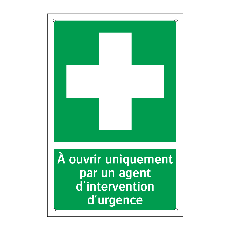 À ouvrir uniquement par un agent d'intervention d'urgence