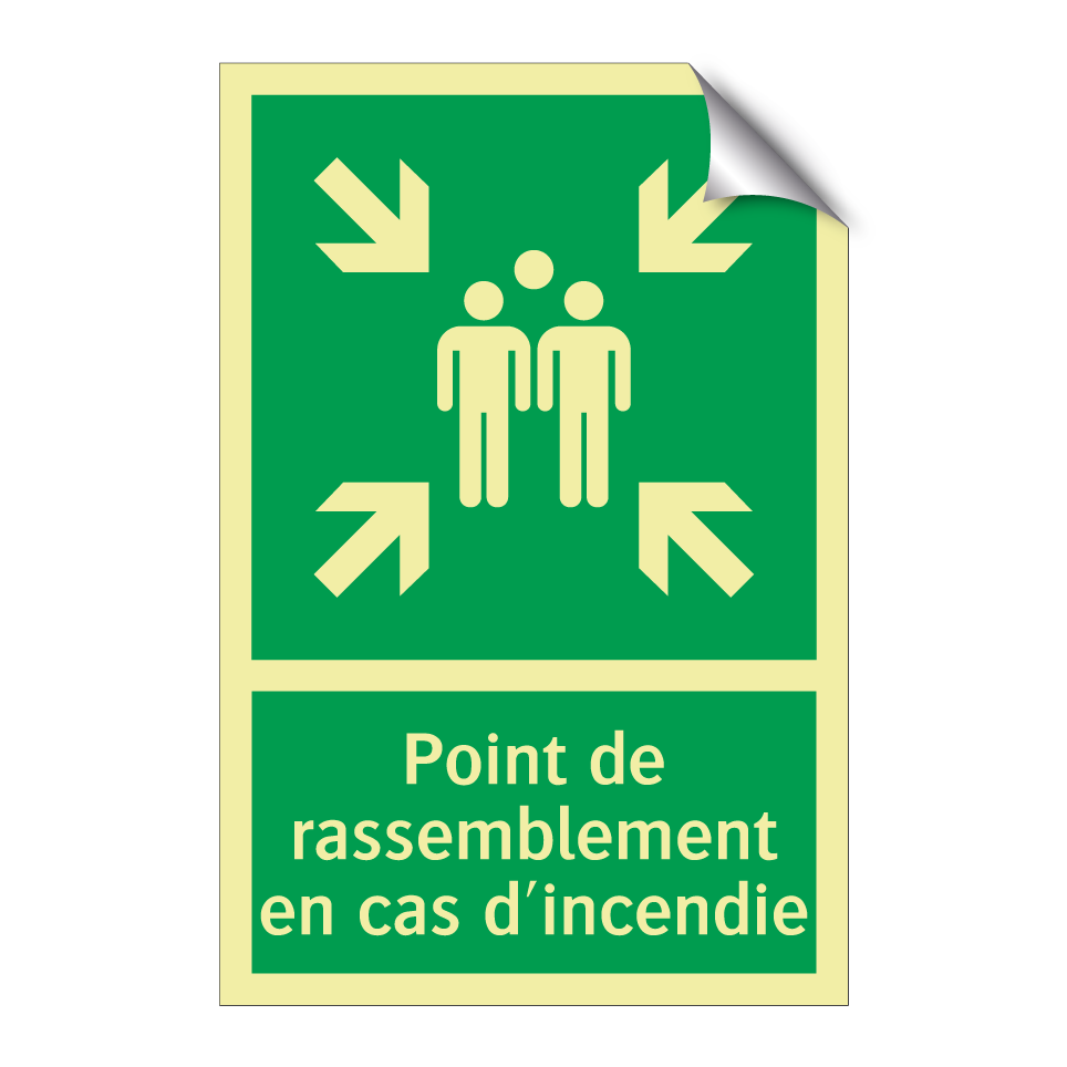 Point de rassemblement en cas d'incendie