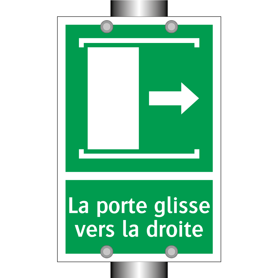 La porte glisse vers la droite