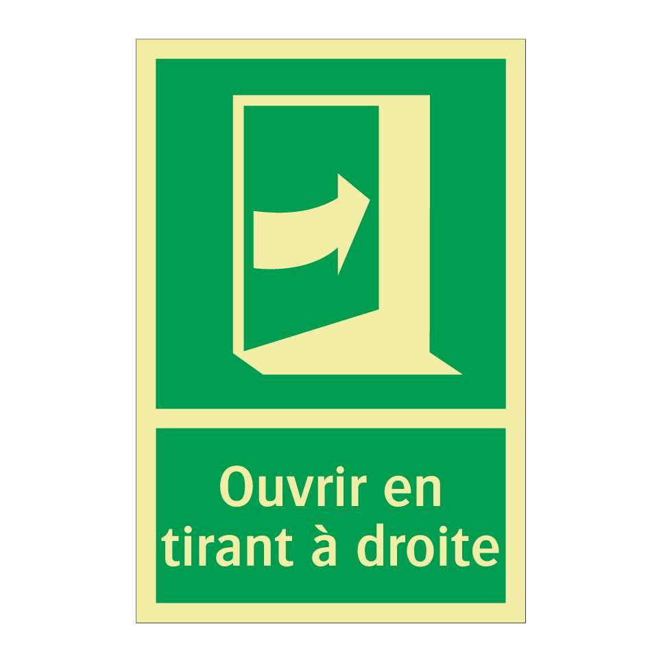 Ouvrir en tirant à droite