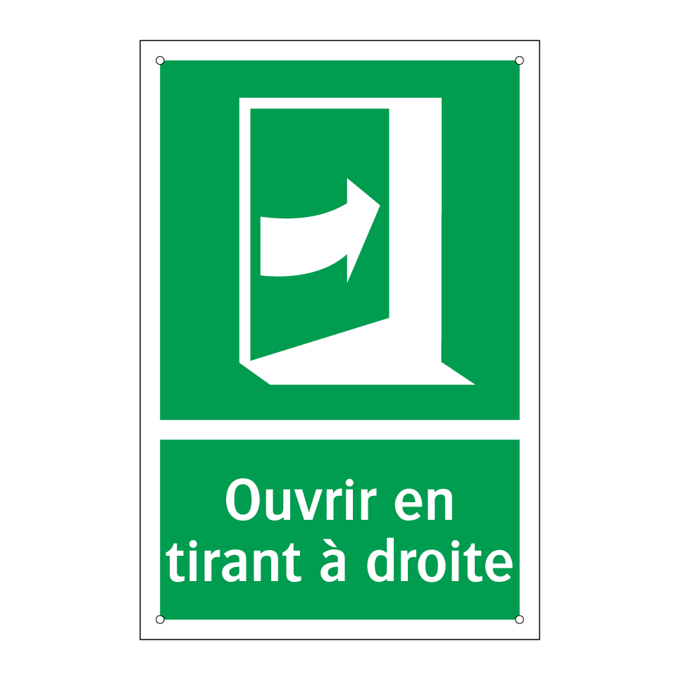 Ouvrir en tirant à droite