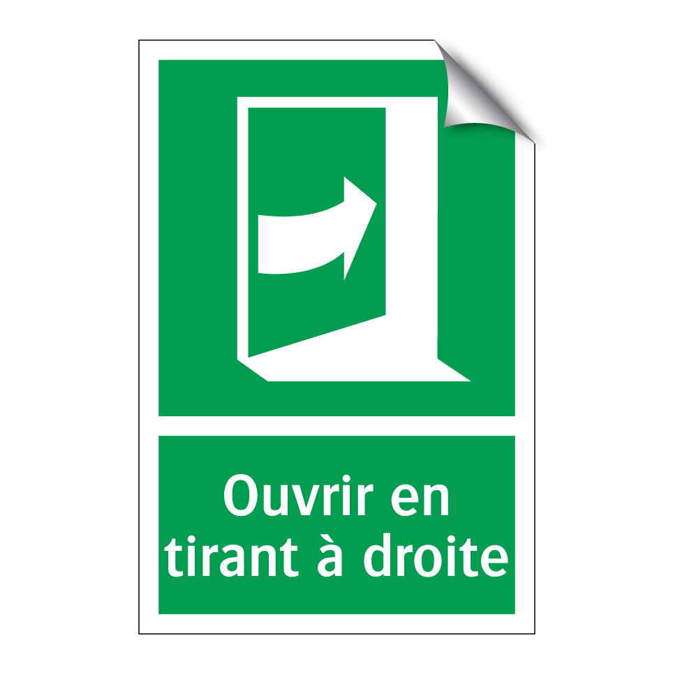 Ouvrir en tirant à droite