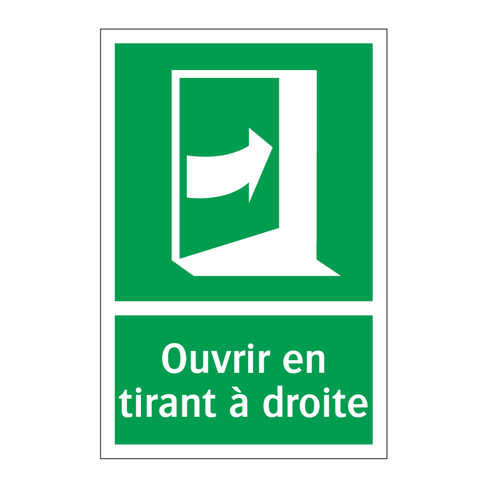 Ouvrir en tirant à droite