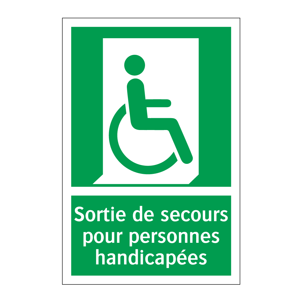 Sortie de secours pour personnes handicapées