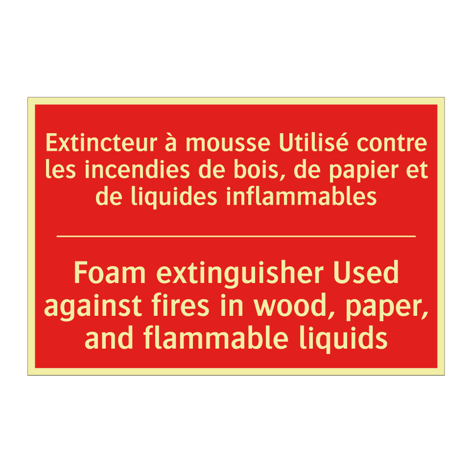 Extincteur à mousse Utilisé contre /.../ - Foam extinguisher Used against /.../
