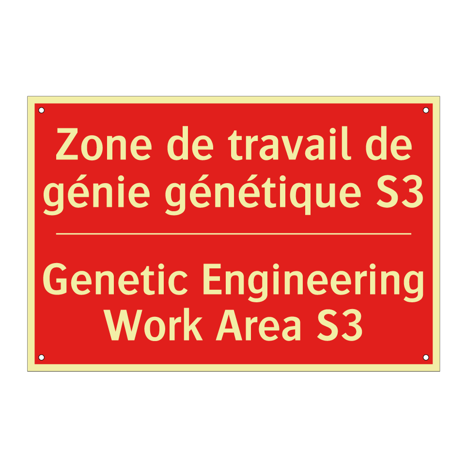 Zone de travail de génie génétique /.../ - Genetic Engineering Work Area /.../