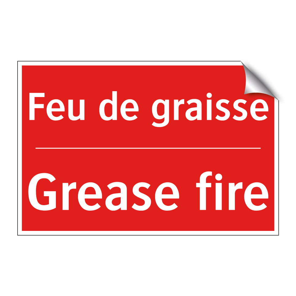 Feu de graisse - Grease fire
