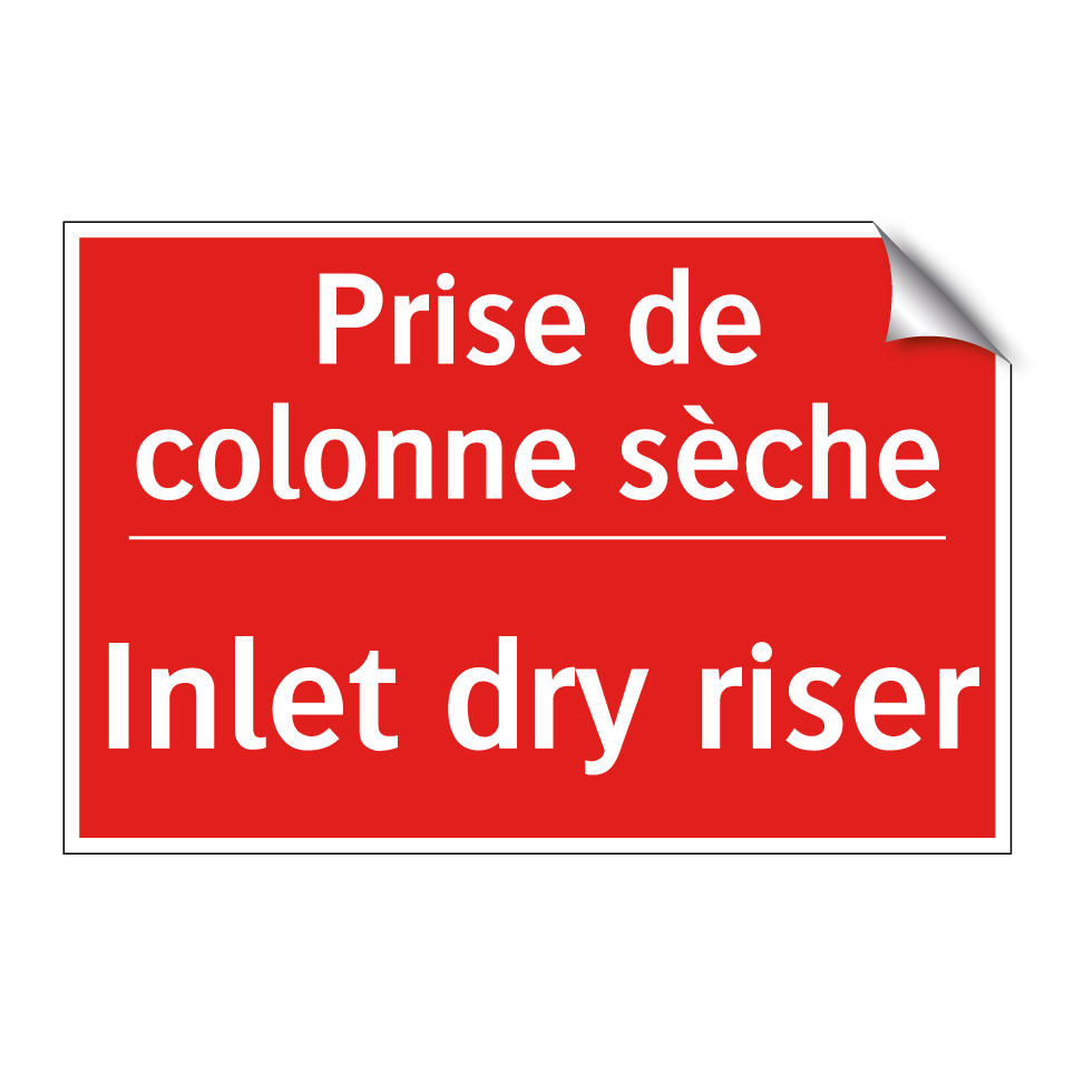 Prise de colonne sèche - Inlet dry riser