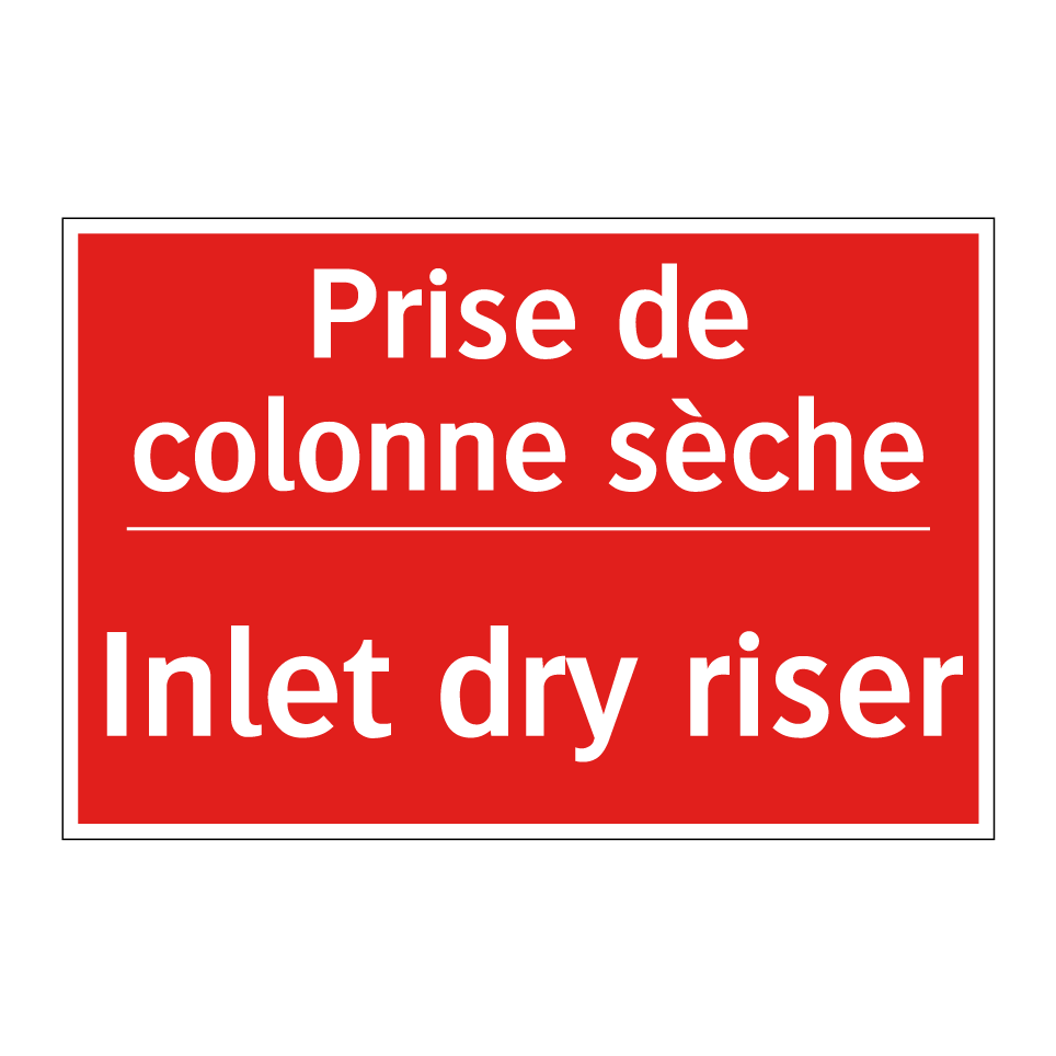 Prise de colonne sèche - Inlet dry riser