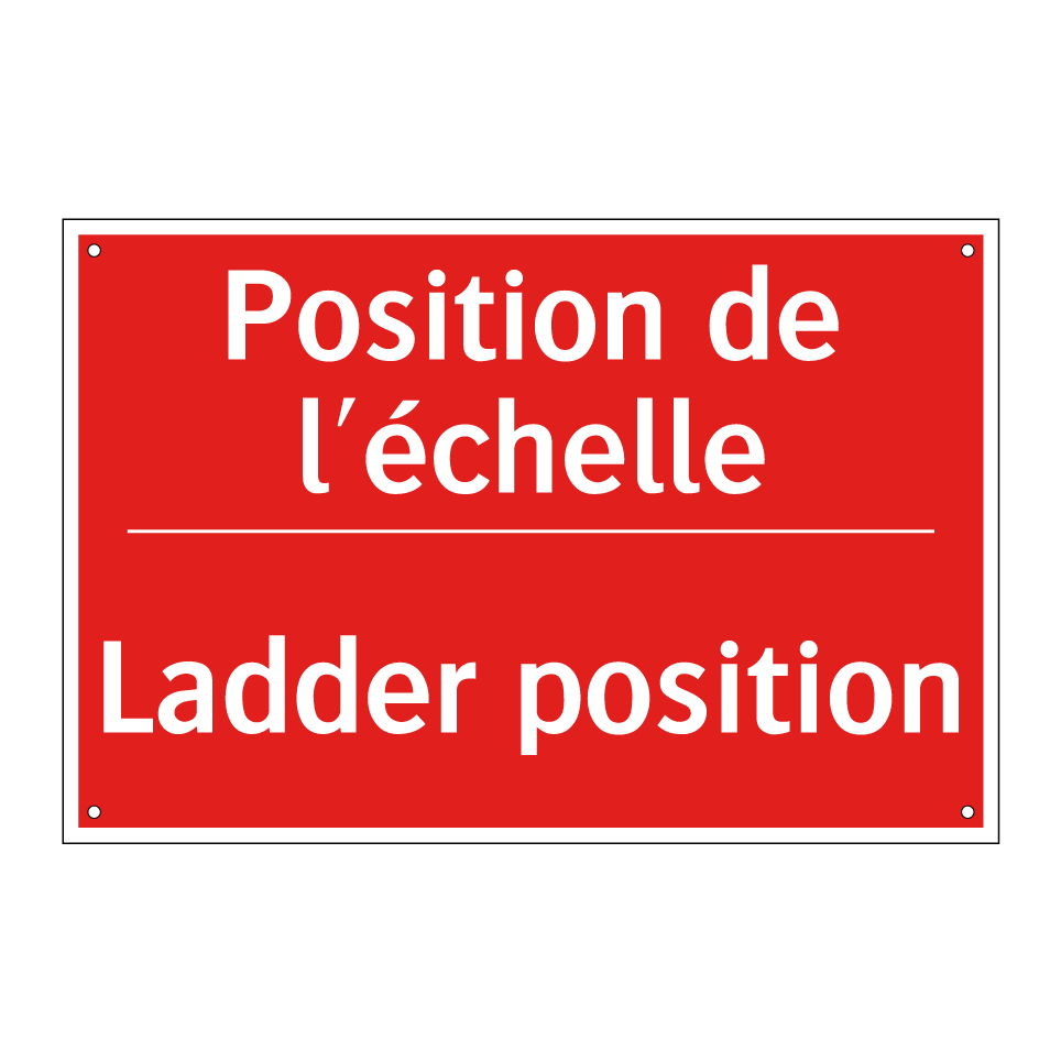 Position de l'échelle - Ladder position