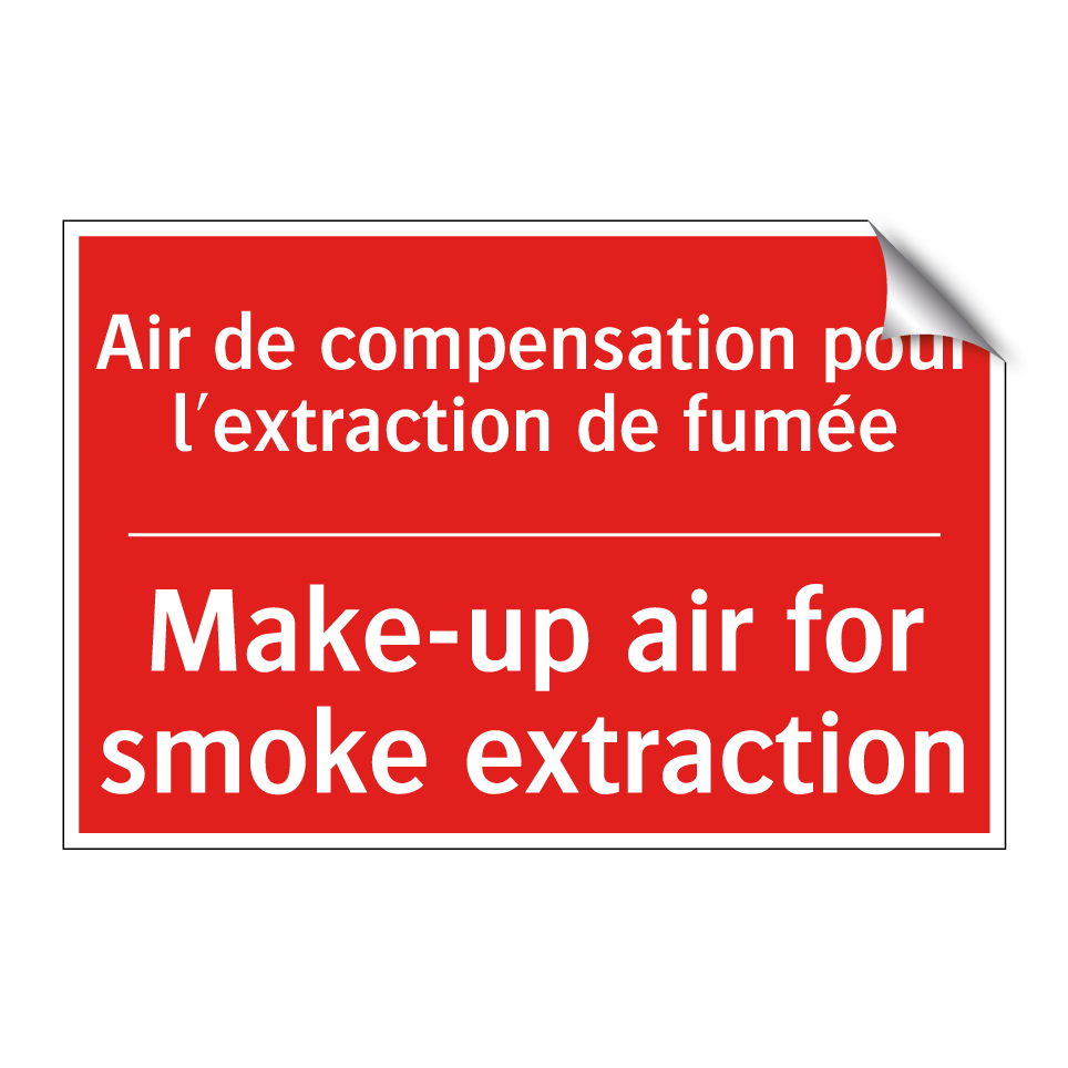 Air de compensation pour l'extraction /.../ - Make-up air for smoke extraction /.../