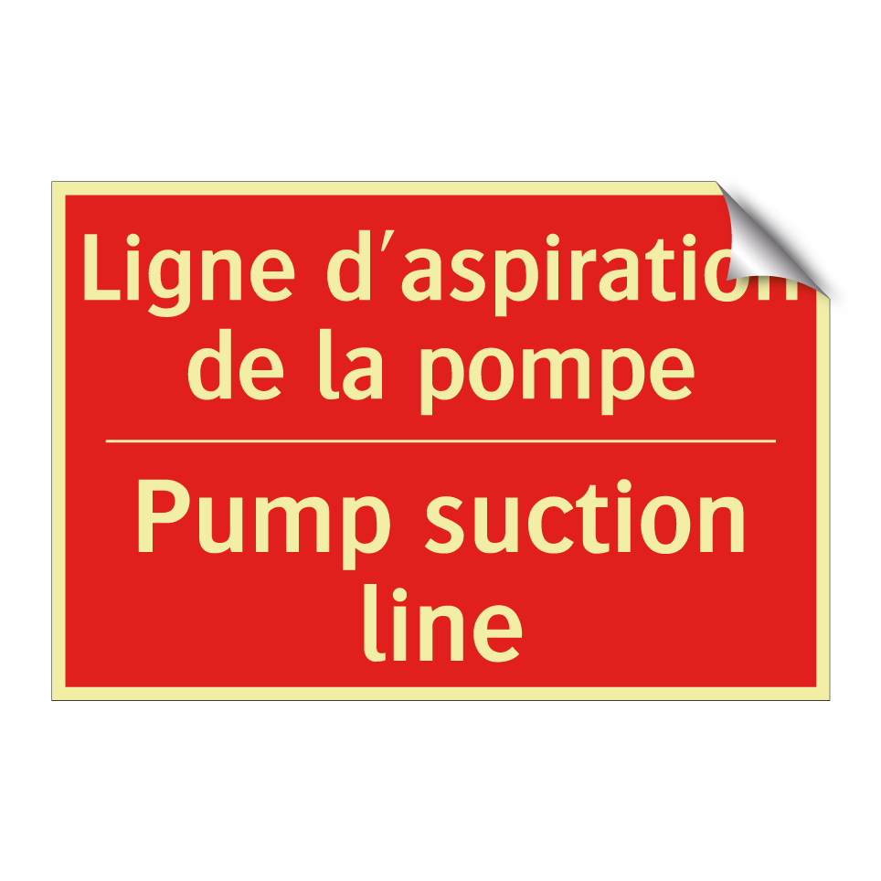 Ligne d'aspiration de la pompe - Pump suction line