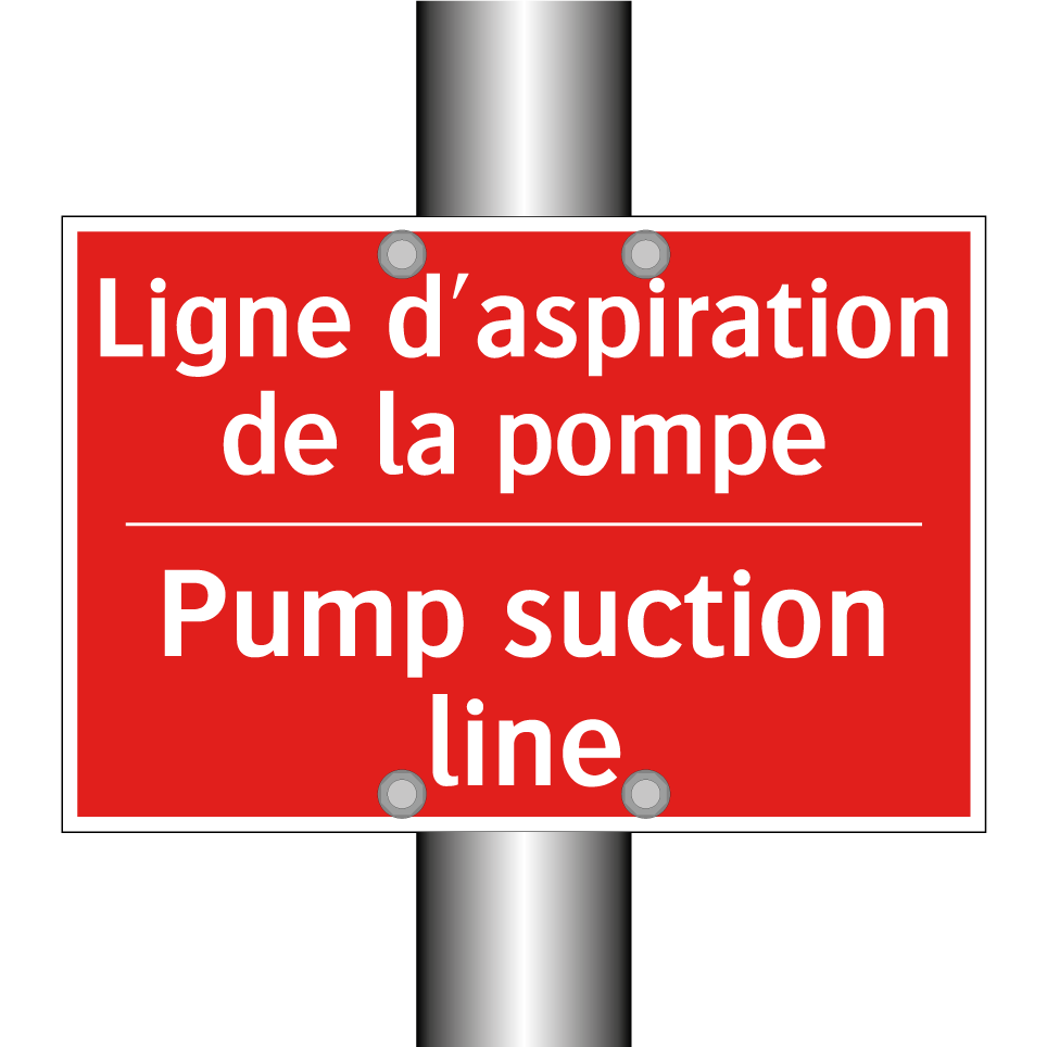 Ligne d'aspiration de la pompe - Pump suction line