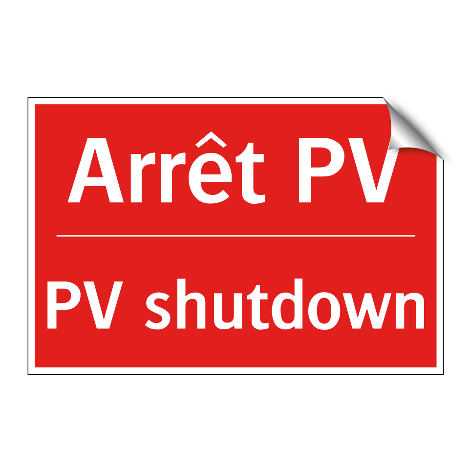 Arrêt PV - PV shutdown