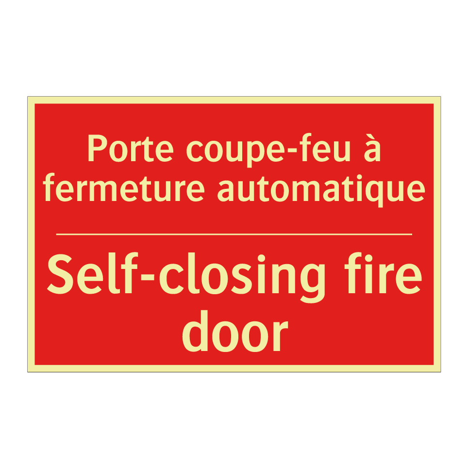 Porte coupe-feu à fermeture automatique /.../ - Self-closing fire door