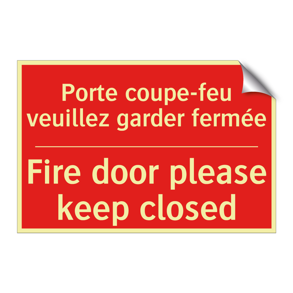 Porte coupe-feu veuillez garder /.../ - Fire door please keep closed