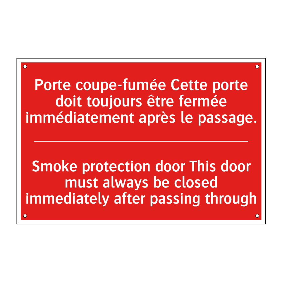 Porte coupe-fumée Cette porte /.../ - Smoke protection door This door /.../
