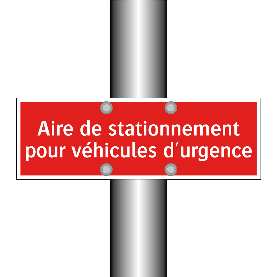 Aire de stationnement pour véhicules d'urgence