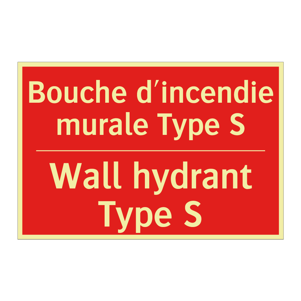 Bouche d'incendie murale Type /.../ - Wall hydrant Type S