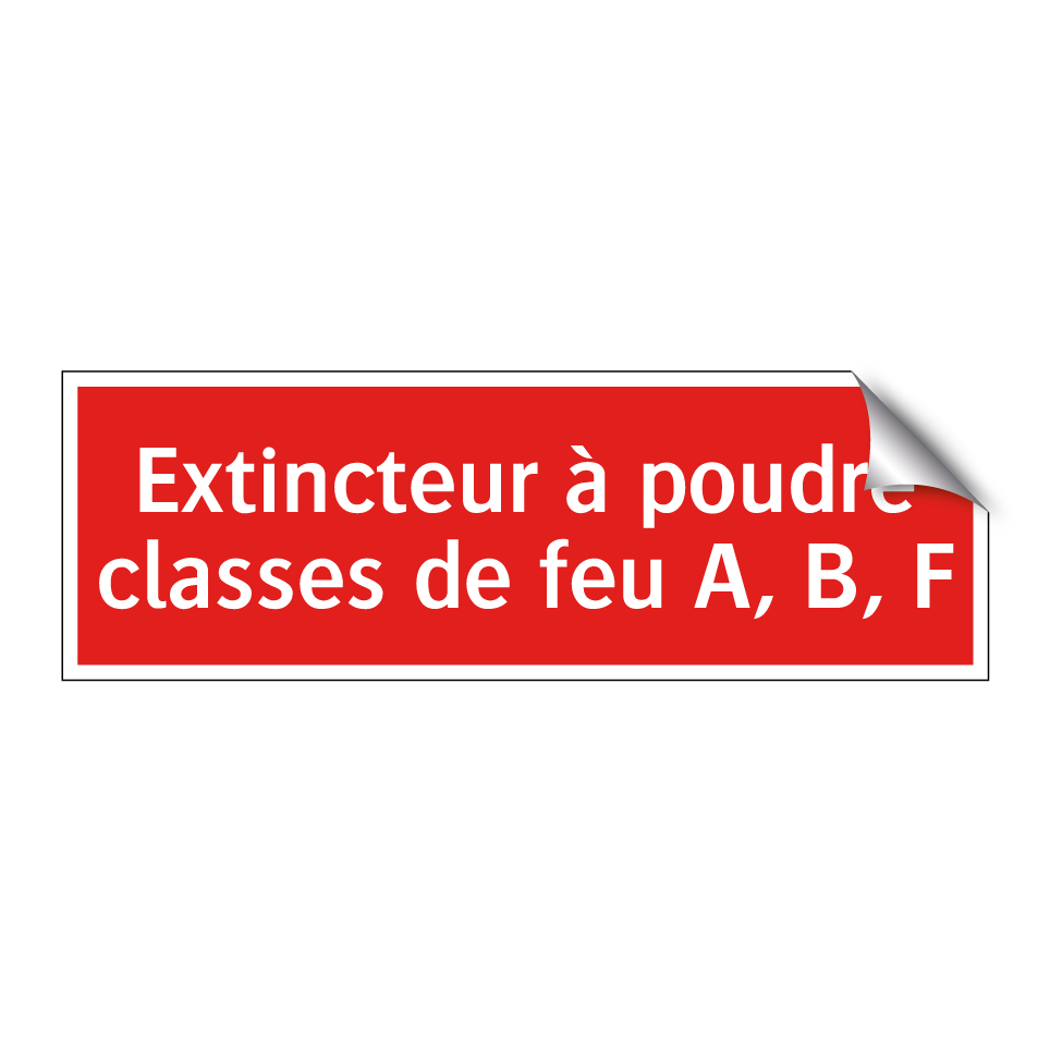 Extincteur à poudre classes de feu A, B, F