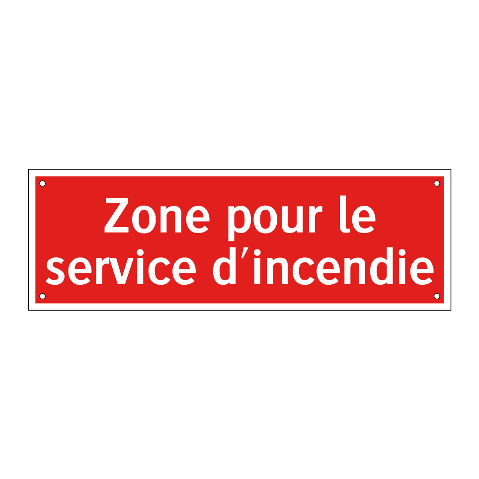Zone pour le service d'incendie