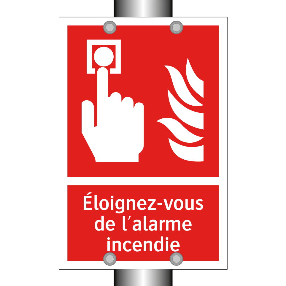 Éloignez-vous de l'alarme incendie
