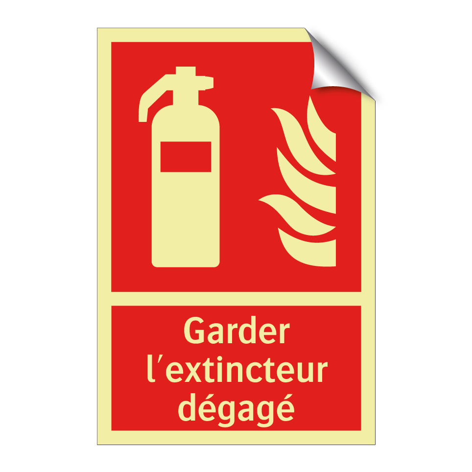 Garder l'extincteur dégagé