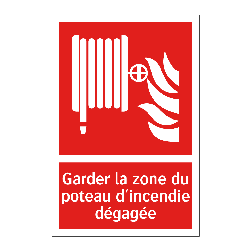 Garder la zone du poteau d'incendie dégagée