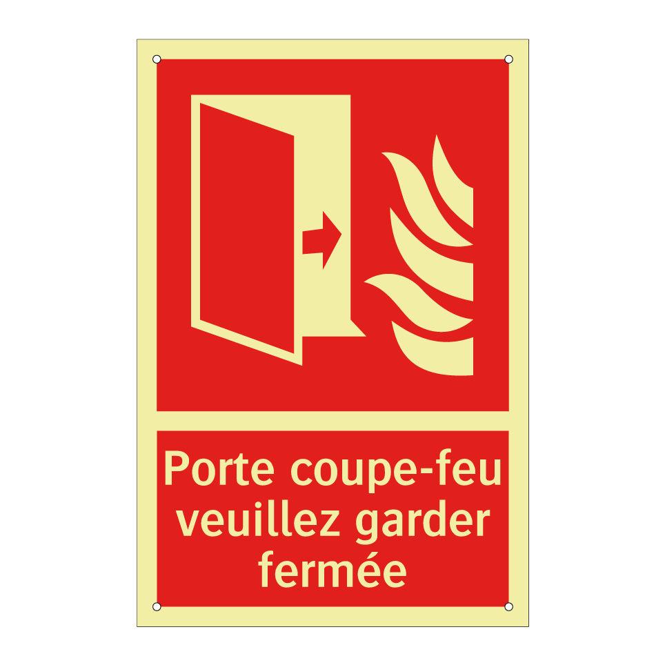 Porte coupe-feu veuillez garder fermée