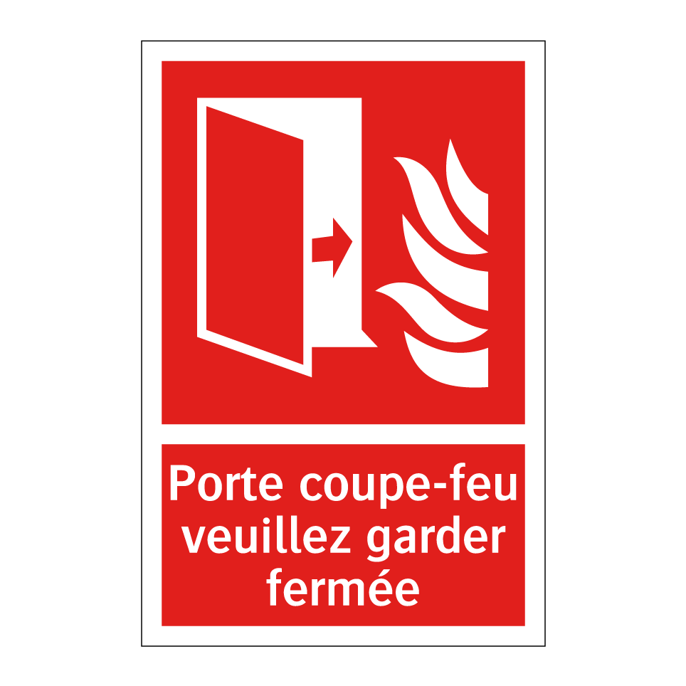 Porte coupe-feu veuillez garder fermée