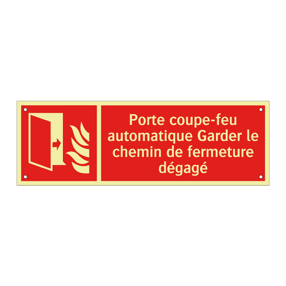 Porte coupe-feu automatique Garder le chemin de fermeture dégagé