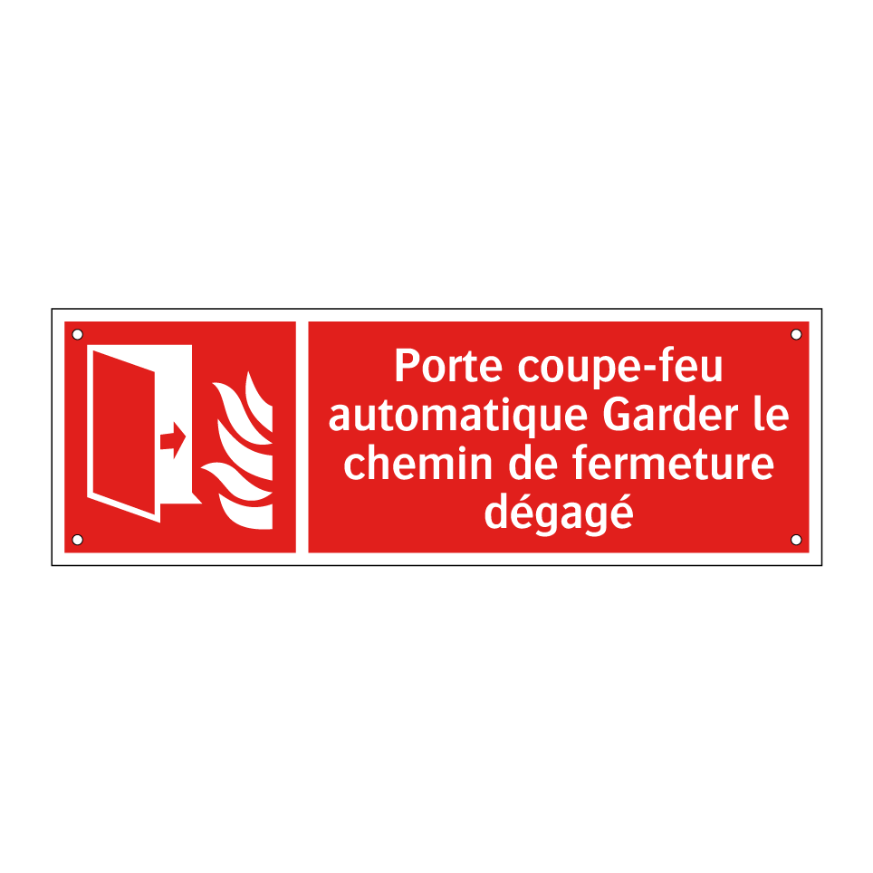 Porte coupe-feu automatique Garder le chemin de fermeture dégagé