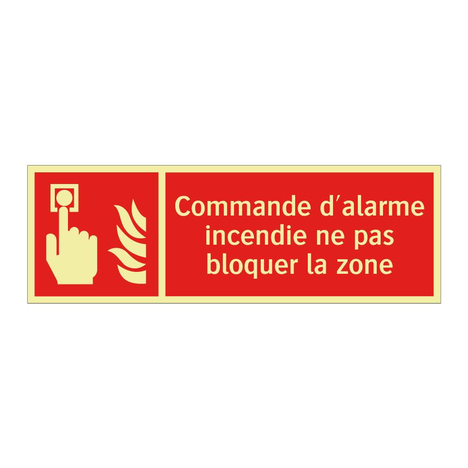 Commande d'alarme incendie ne pas bloquer la zone