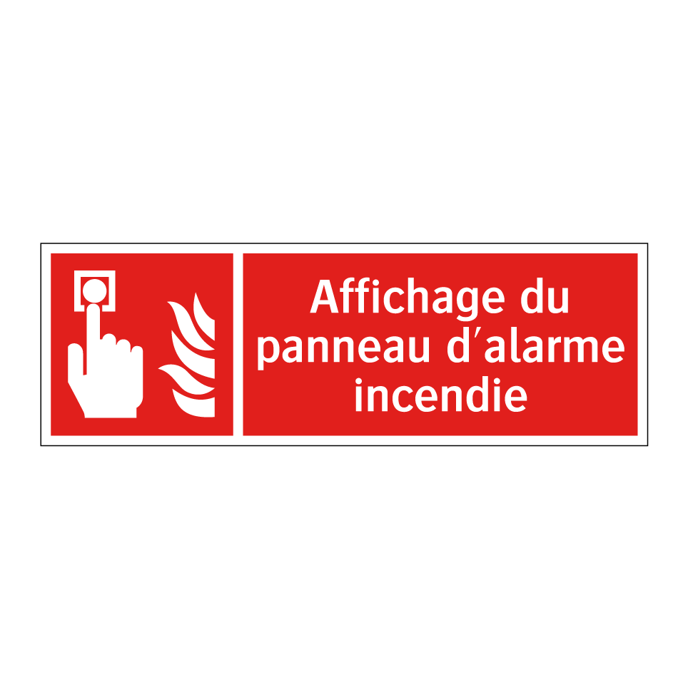 Affichage du panneau d'alarme incendie