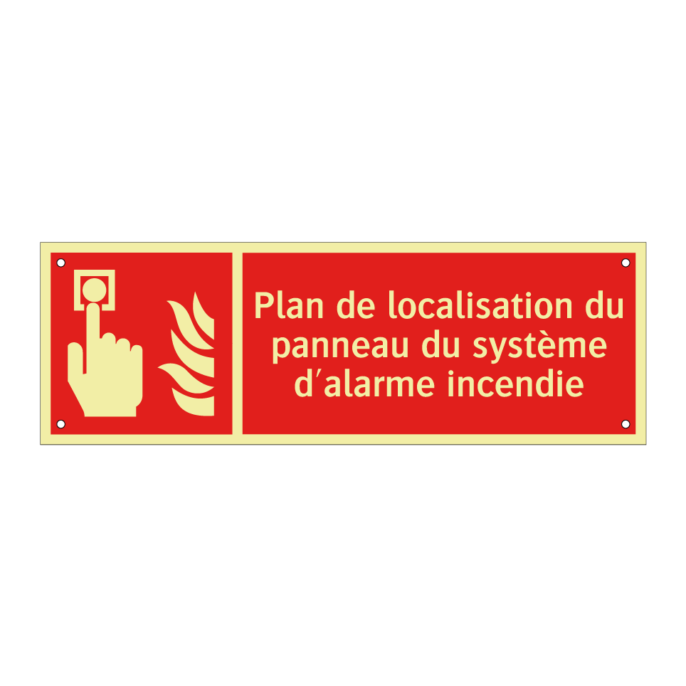 Plan de localisation du panneau du système d'alarme incendie