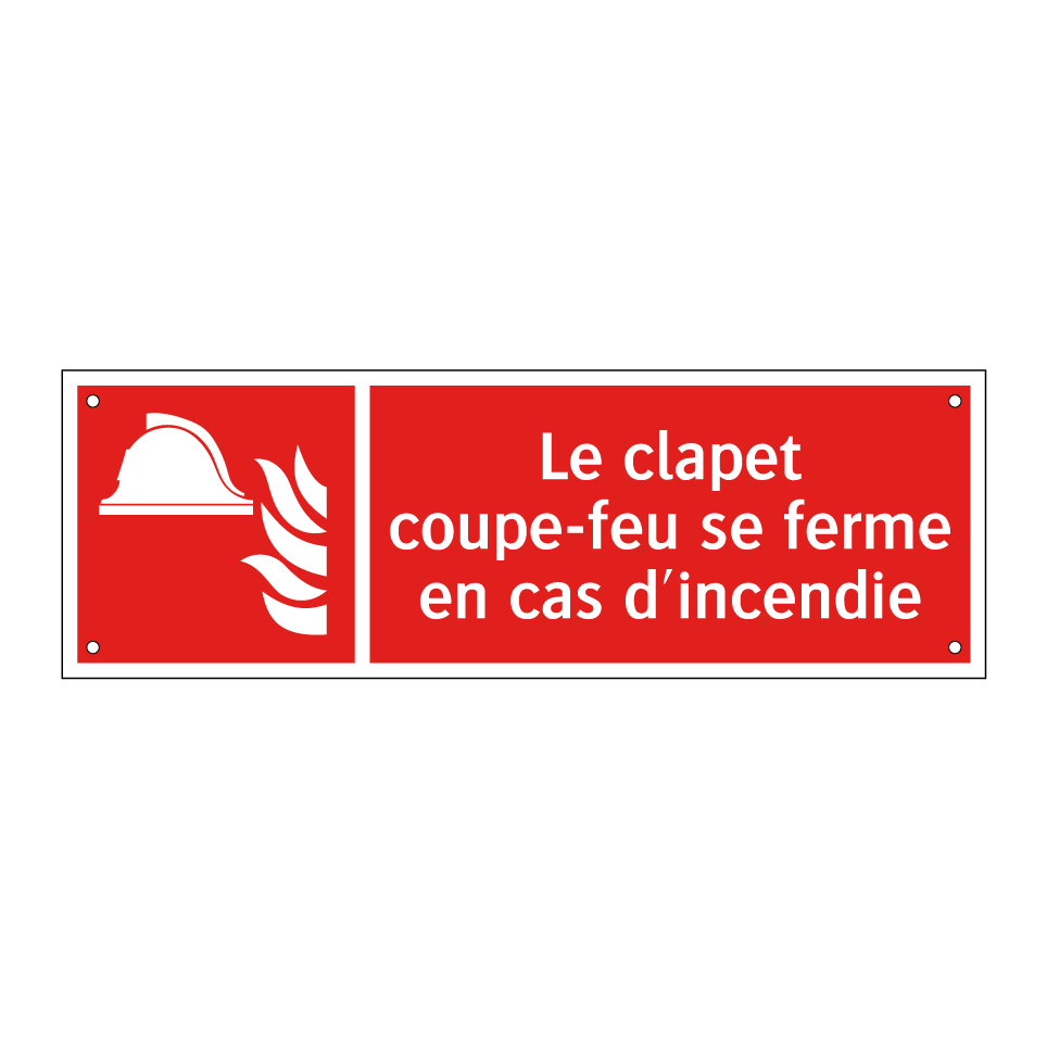 Le clapet coupe-feu se ferme en cas d'incendie