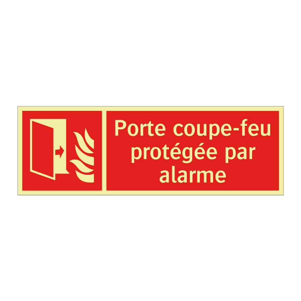 Porte coupe-feu protégée par alarme