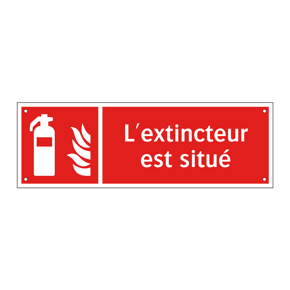 L'extincteur est situé